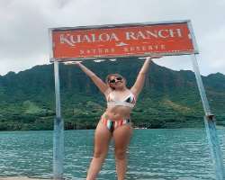 She loves traveling and visited Kualoa Ranch in Hawaii in August of 2019.